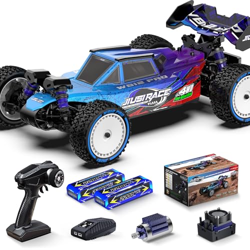112 Brushless RC Cars for Adults,Fast 50 mph Off-Road All Terrain Buggy,4WD RC Buggy with 2.4GHz Remote Control and Two 3S Batteries,25W Fast Charging,RTR 4X4 Electric RC Cars