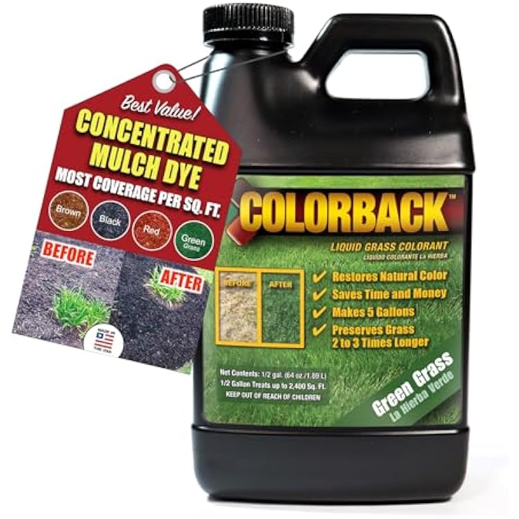 Mulch Liquid Color Concentrate, 2,400 Square Feet Coverage, 12-Gallon, Green Grass