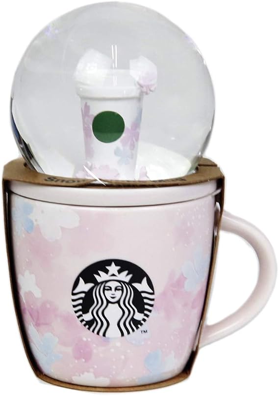 Starbucks Starbacks Snow Globe & Mug, 3.4 fl oz 89 ml, Cherry Blossom Mug, Coffee Cup, Birthday Gift