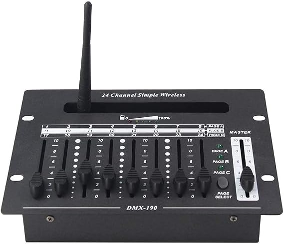 DMX dj Controller,Dmx Console, 24CH Dmx512 Console, Controller Panel Use For Editing Program Of Stage Lighting Runing, for DJs Bands Bars Pubs Clubs Family Party