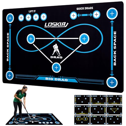 Field Hockey Training Mat 59 x 35.4IN, Non-Slip Field Hockey Training Equipment for All Ages, Ideal Gifts for Indoor and Outdoor Practicing with Carry Bag