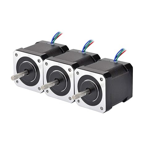 STEPPERONLINE 3PCS Nema 17 Stepper Motor 84oz.in 2A 48mm 4-Wire 1m Cable for DIY CNC 3D Printer CNC Robot