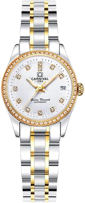 TEINTOP Carnival Women's Automatic Mechanical Watch Chic Rhinestones Dress