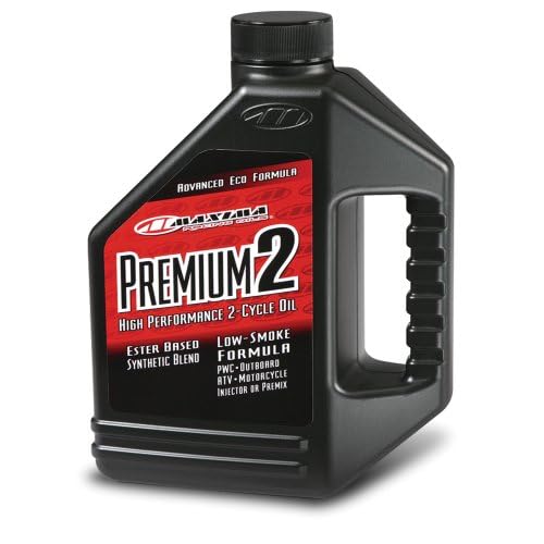 Maxima Racing Oils 219128-2PK Premium 2 Smokeless 2-Stroke PremixInjector Oil 1G Bottle, 2-Pack, 1 Gallon