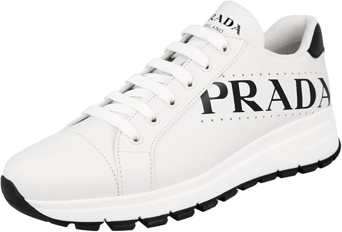 Prada Women's 1E597M White Leather Prax01 Sneaker EU 41 / US 11