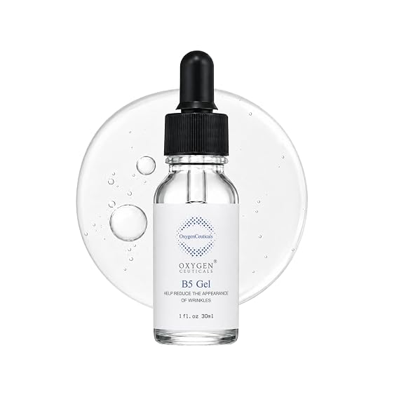 OxygenCeuticals B5 Gel Hydrating Serum with Vitamin B5 (Panthenol), Hyaluronic Acid & Adenosine, Moisturizing Skincare for Healthy-Looking Skin.