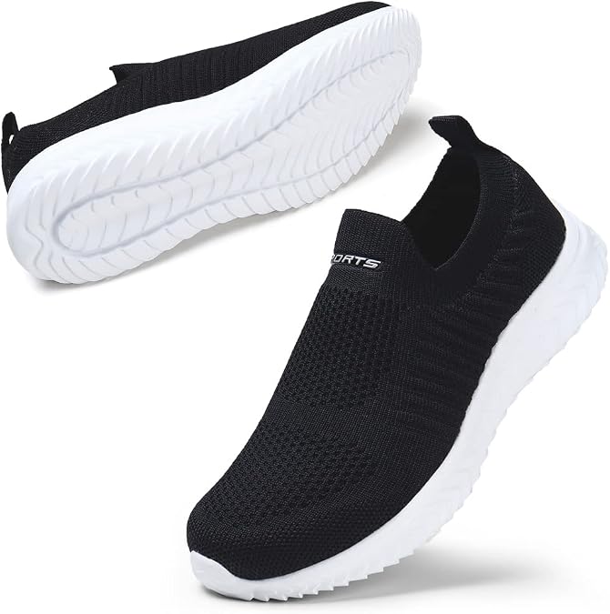 STQ Women's Comfortable Slip On Trainers Mesh Lightweight Breathable Casual Shoes