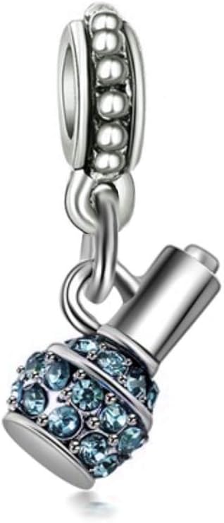 Dangling Nail Polish Charm for Bracelets ... (Blue)