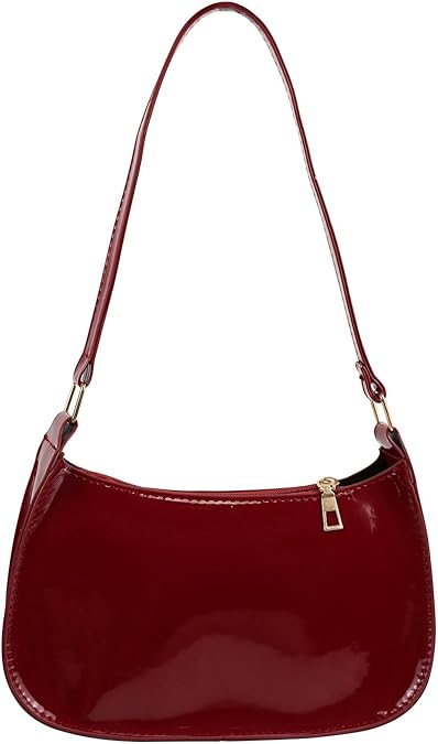 Small Shoulder Bag, PU Leather Crescent Bag for Women, Small Bag Women's Shoulder Handbags with Zipper