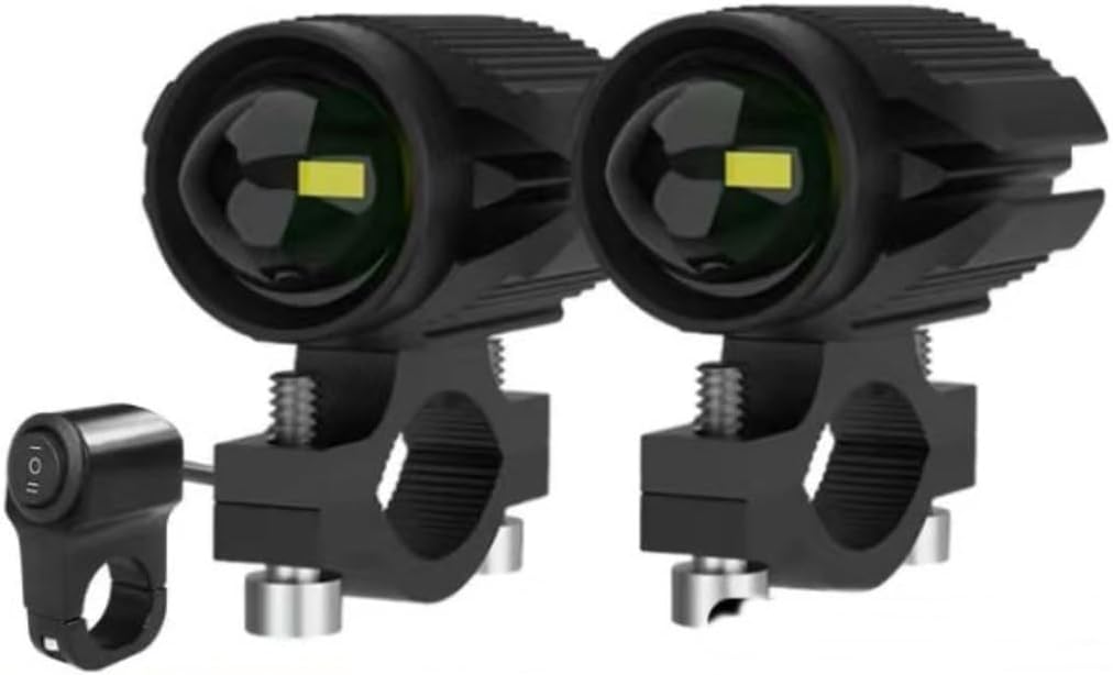 Motosiklet Sis Led Beyaz ve Sarı ışık (2 Adet Led, 1 Adet Anahtar) [Enerji Sınıfı A++]