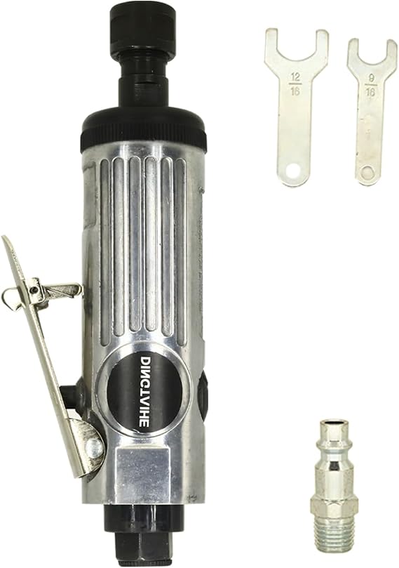 1/4 Inch Air Die Grinder, Pneumatic Straight Grinder for Heavy Duty Industrial Polishing, Grinding & Cleaning