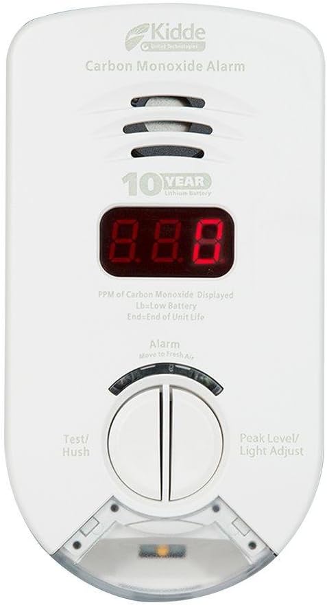 Kidde Carbon Monoxide Detector, AC-Plug-in with Lithium Battery Backup, Digital Display, Escape & Night Light