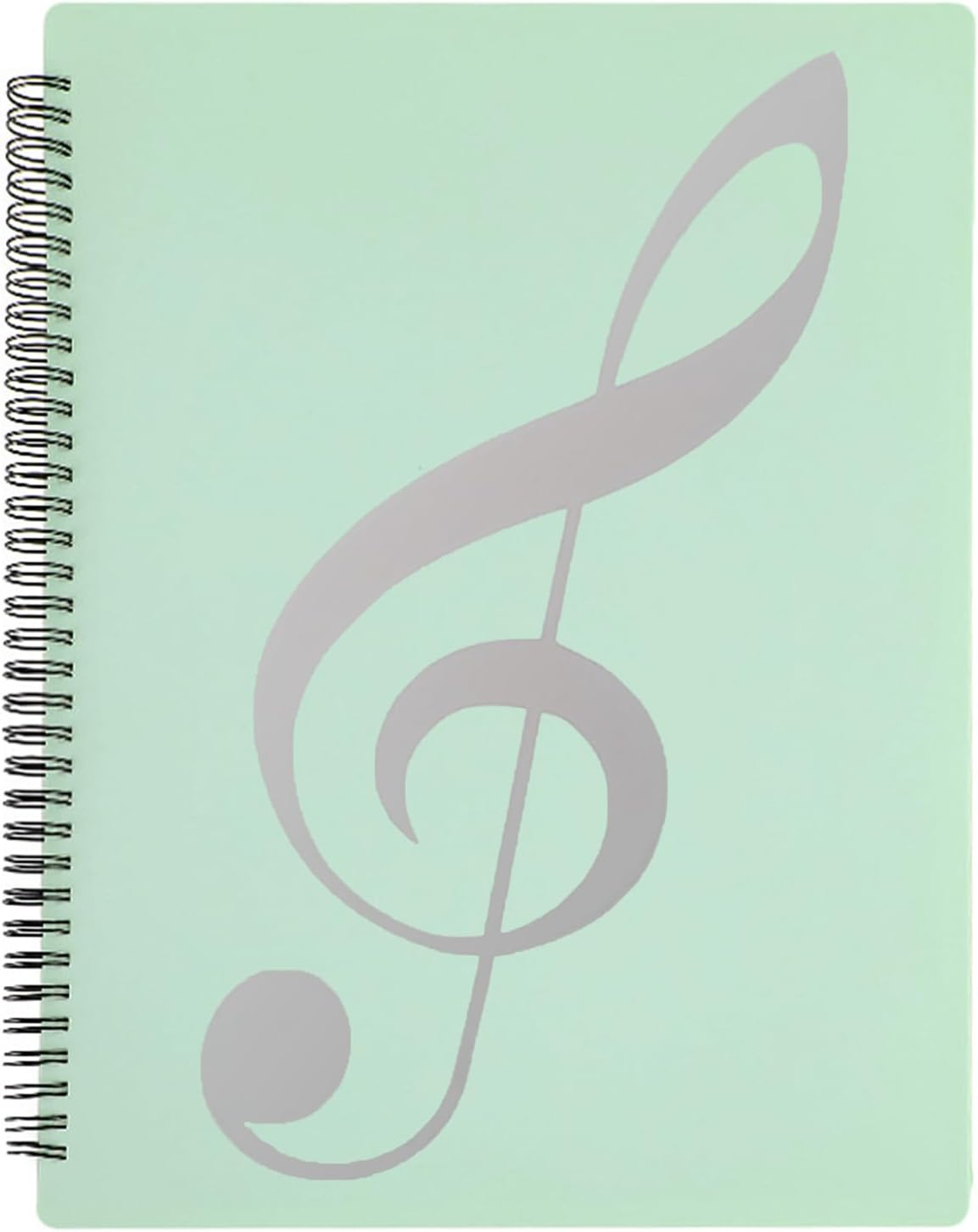 A4 Sheet Music Folder, Sheet Music Holder Allow Annotations, Eliminate Glare, 60 Pages Spiral Sheet Music Binder Organizer, Sheet Music Storage,Green