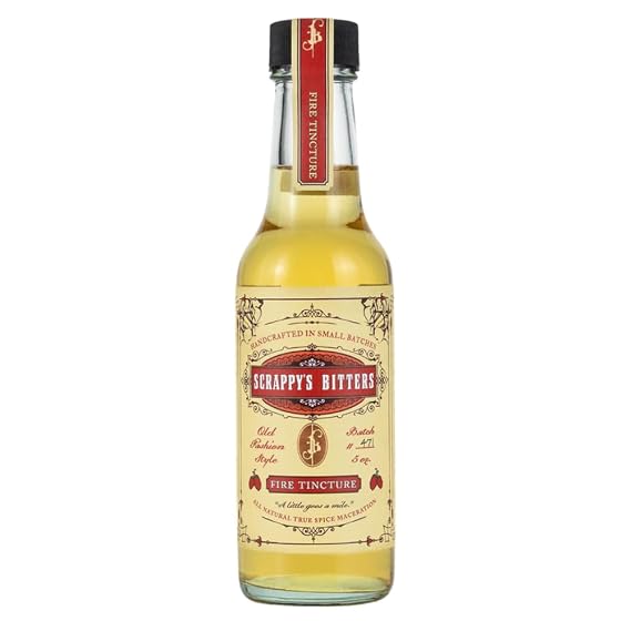 Scrappy's Bitters - Fire Tincture, 5 oz - Organic Ingredients, Finest Herbs & Zests, No Extracts, Artificial Flavors, Chemicals or Dyes. Made in the USA!
