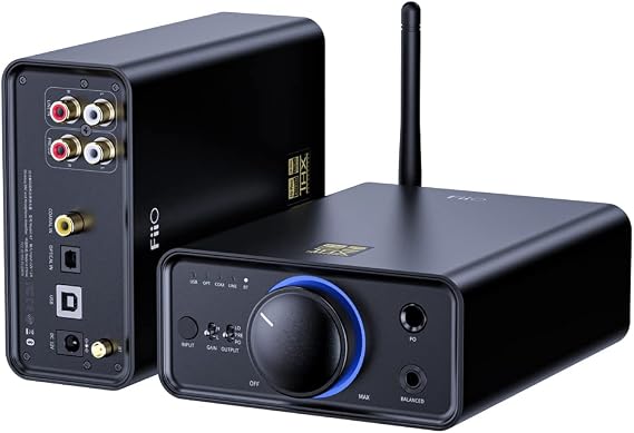 FiiO K7BT Dengeli HiFi DAC Bluetooth Kulaklık Amplifikatörü AK4493S*2, XMOS XU208 PCM384kHz DSD256, USB/Optik/Koaksiyel/RCA Girişleri, 6,35 mm/4,4 mm Çıkış