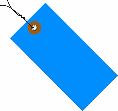 TYVEK Wired Shipping Tags, 3 3/4" x 1 7/8", 12" Wire, Blue, Water and Tear Resistant, Made with Spunbonded Olefin, with Metal Eyelet, Color Code Your Shipments with Vibrant Tags, Case of 100