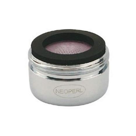Neoperl 14 5700 5 PCA Perlator HC California Economy Flow Male Aerator, 1.2 GPM, Small, Aerated, Honeycomb Screen, Pink/Clear Dome, 13/16"-27 Threads, Chrome, Brass