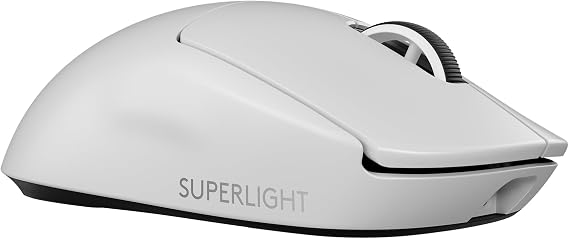 Logitech G PRO X Superlight 2 Lightspeed Wireless Gaming Mouse, Lightweight, LIGHTFORCE Hybrid Switches, Hero 2 Sensor, 32,000 DPI, 5 Programmable Buttons, USB-C Charging, PC & Mac - White | 60g, Symmetric Shape, <8kHz Polling, 44K DPI, Supports PowerPlay Wireless Charging, USB-C 5 Buttons, for PC/Mac