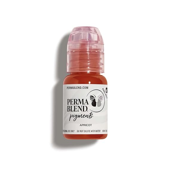Perma Blend - Apricot - Orange Based Tattoo Ink for Permanent Makeup - Lip Blush Microblading Ink to Enhance Color - Lip Blushing & Tattoo Supplies - Vegan (0.5 oz)