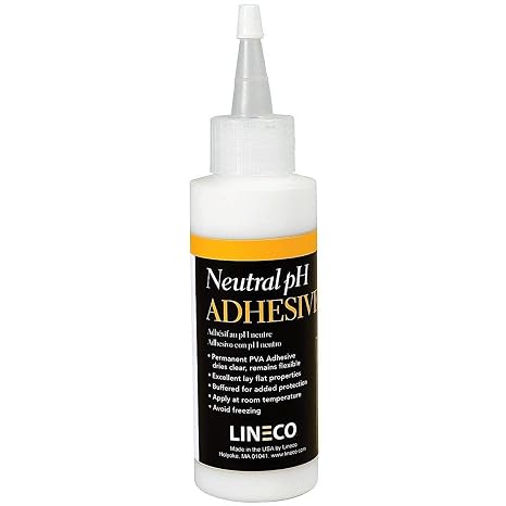 Lineco Neutral pH Adhesive, Acid Free All-Purpose Glue, White, 4 OZ, 1 Pack