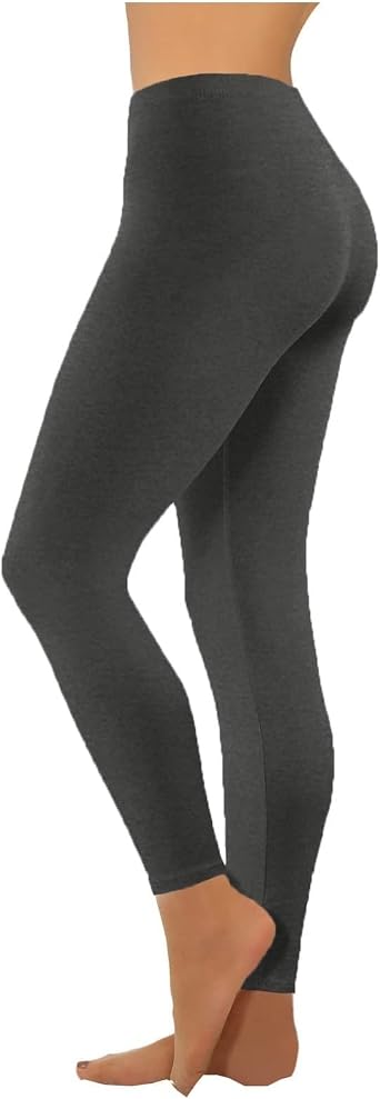 Fleece Lined Leggings Women High Waisted Thermal Yoga Pants Soft Black Pants Tummy Control Warm Winter Leggings
