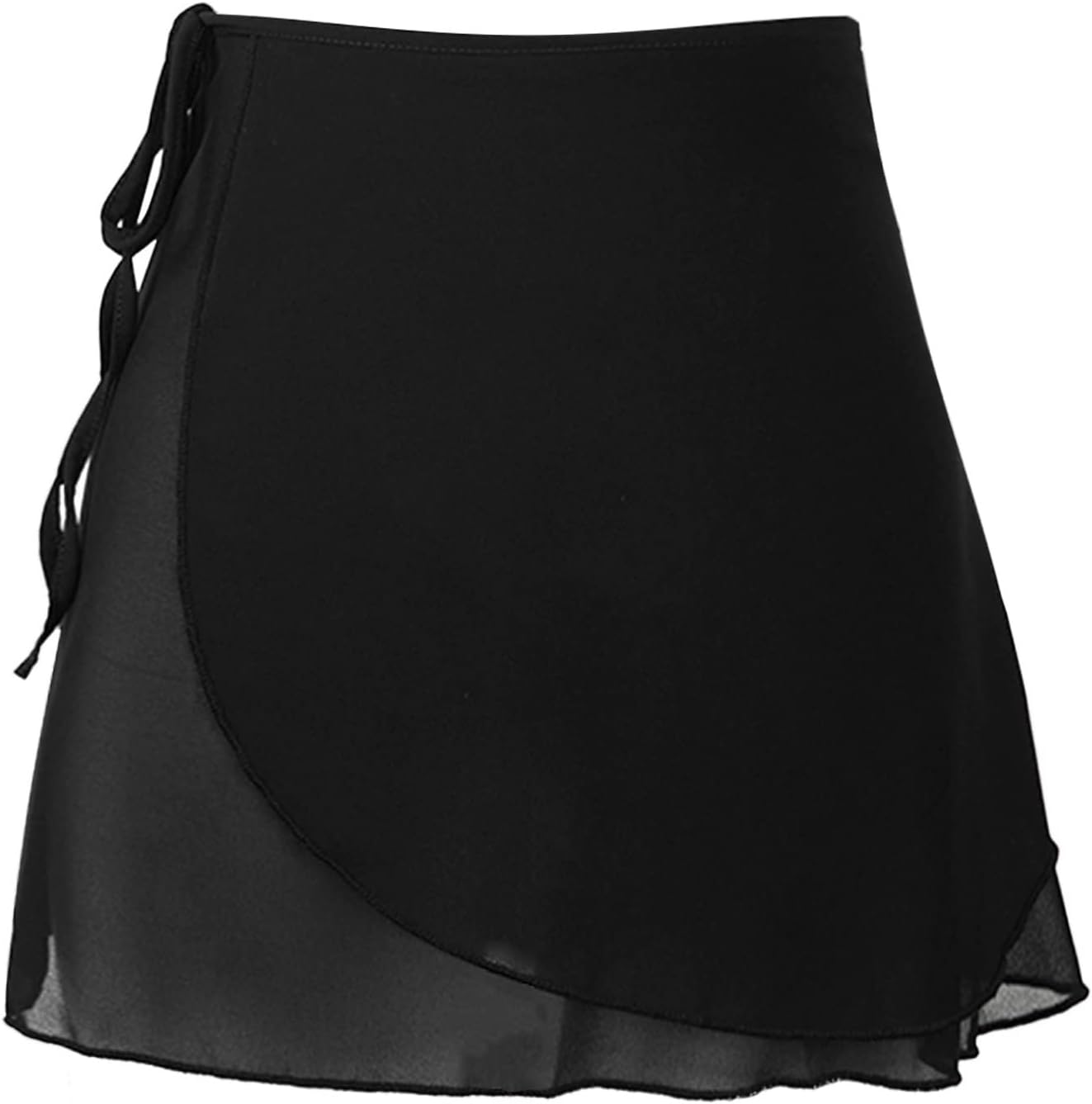 FEESHOW Women Chiffon Ballet Dance Skirts Basic Wrap Around Skirts Tutu Skirts with Adjustable Waist Tie