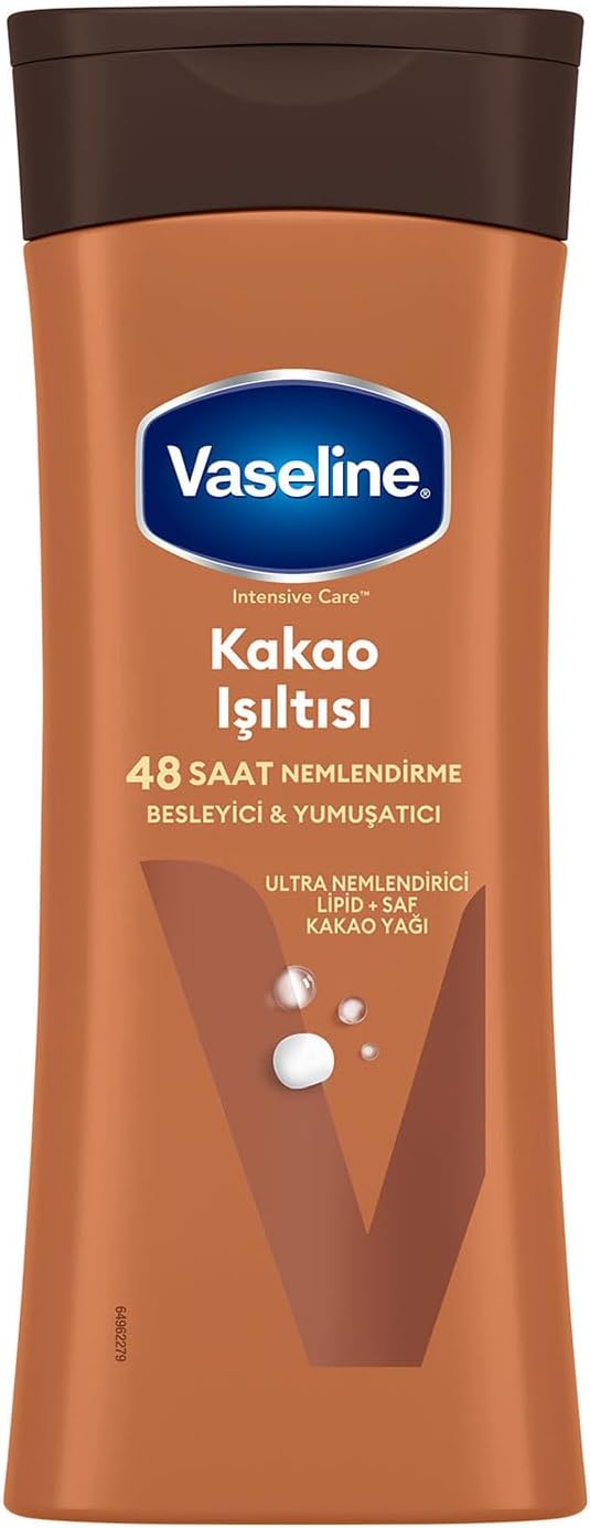 Vaseline Vücut Losyonu Kakao Işıltısı Parlaklığını Kaybetmiş ve Kuru Ciltler İçin 400 ml