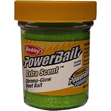 Berkley BGXTBCH PowerBait Glitter Chrome-Glow Dough, Chartreuse Glitter, 1.75-Ounce