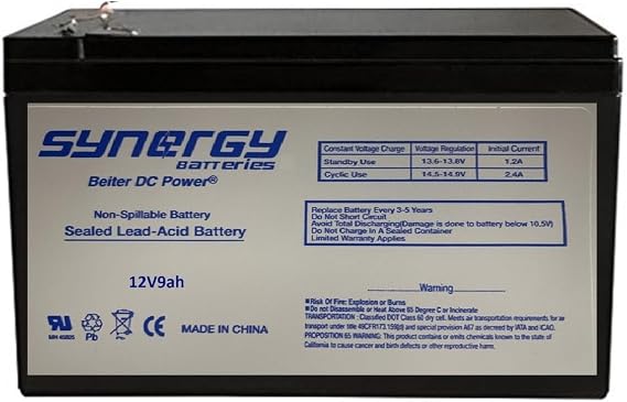 Compatible with Yuasa NPW45-12 45W/Cell 10min. 12V 9Ah Rechargeable Replacement Battery Beiter DC Power