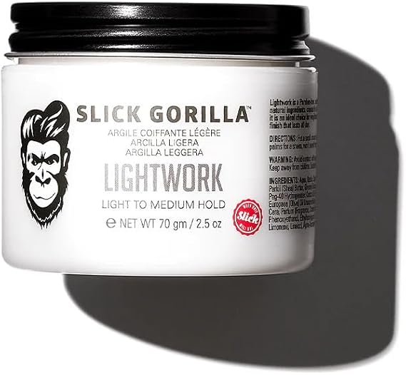 Slick Gorilla Lightwork Matte Hair Clay for Men, Flexible Hold, 70g