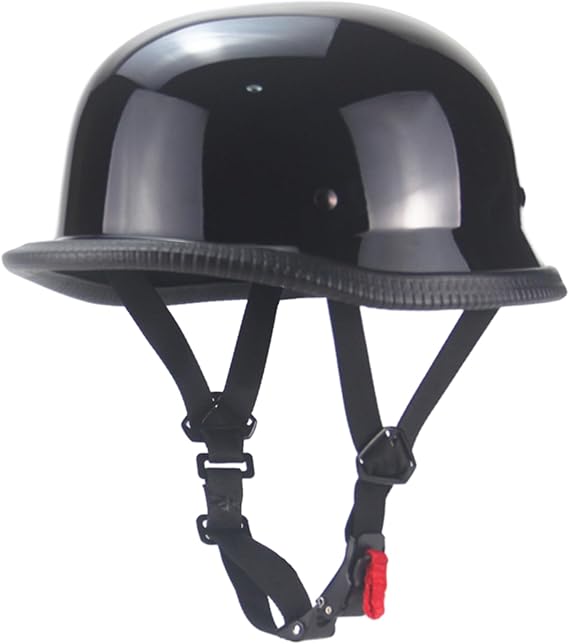 Bucket Helmet, German Style Motorcycle Helmet Adjustable Comfortable Vintage Half Face German Motorcycle for Adult Men Women