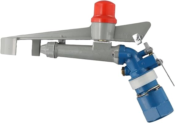Agricultural Irrigation Sprinkler 1 Inch 360 Degree Water Sprayer 35-40M Radius Coverage High Pressure Water Saving Zinc Alloy for Garden Lawn Crops Tea Coffee Forage Control