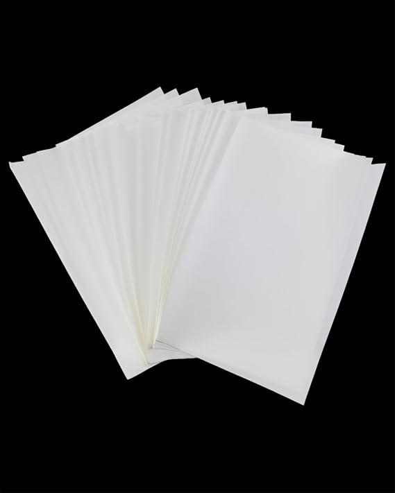 IheDovb 24 Sheets Stitch Witchery, 8 x 12 Inch Medium Weight Iron On Fusible Webbing for Fabric Pants Curtain, White, A0082K-01