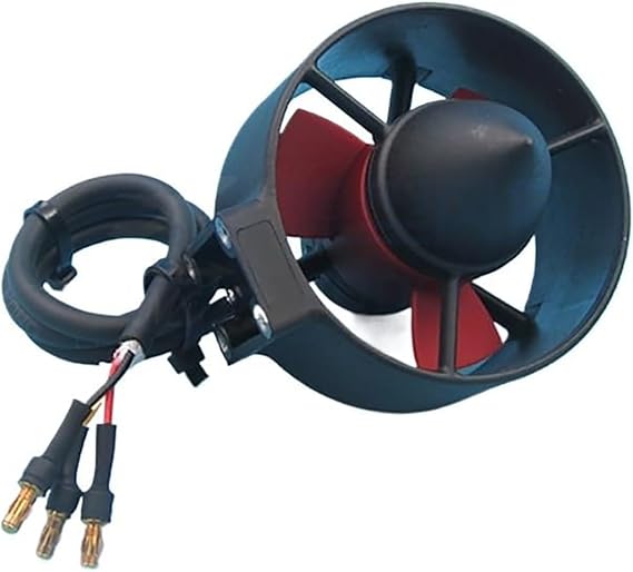 Underwater Thruster 16V 300W Waterproof Brushless Jet Pump,860KV T60 Underwater Thruster with 3-Blade Nylon Propeller for RC Bait Tug Boat Nest Ship Submarine