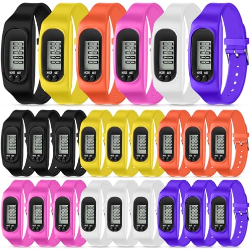 Geyoga Pedometer for Walking Steps and Miles Pedometer Watch Silicone Steps Tracker Running Bracelet Ankle Step Counter for Calorie Burning and Step Counting