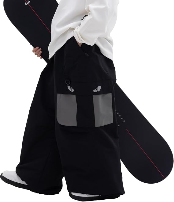 SNOWVERB Womens Mens Baggy Snow Insulated Streetwear Snowboard Ski Pants