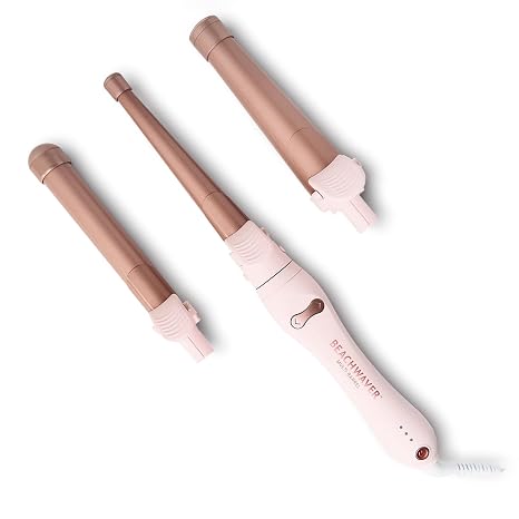 The Beachwaver Co. Multi-Barrel Rotating Curling Iron | Professional Automatic Iron with 3 Interchangeable Ceramic Barrels - Attachments Included! | Auto Shut-Off, Travel-Friendly