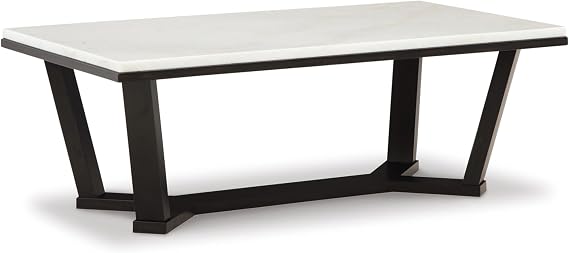 Signature Design by Ashley Fostead Coffee Table, Natural White Marble