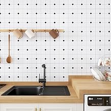 3D Peel and Stick Backsplash Subway Tiles 10-Sheet Kitchen Backsplash Peel and Stick 12"x12" Self Adhesive Wall Tiles 3D White Square Back Splash Waterproof Wall Tile for Bathroom Walls Decor