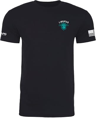 LA Police Gear LAPG Mens Libertas Short Sleeve T-Shirt, Breathable Graphic Tee for Men, Casual Lightweight Shirt