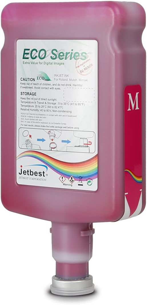 Eco-Solvent Ink for Roland, Mimaki, Mutoh and Epson 500ml (Magenta)
