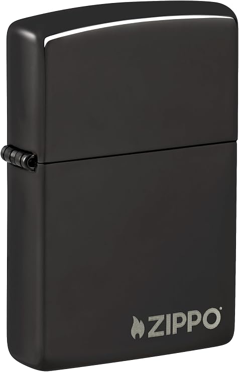 Zippo Logo Ebony Pocket Lighter