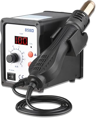 Dioche Heat Welder, Brushless Hot Air Welder Desoldering Station Welder Desoldering Tool Digital Display 100-480C Adjustable 8 Speed for Desoldering Station Repair Tools