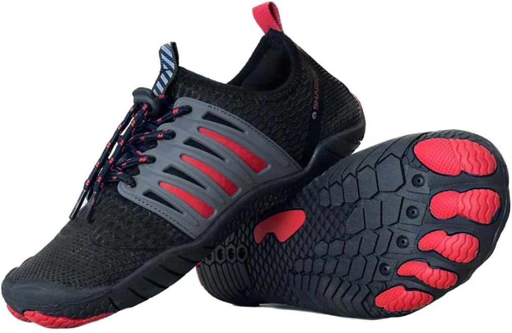 Sharkskin Everywear Shoe, Black/Red, EU 46 US M13