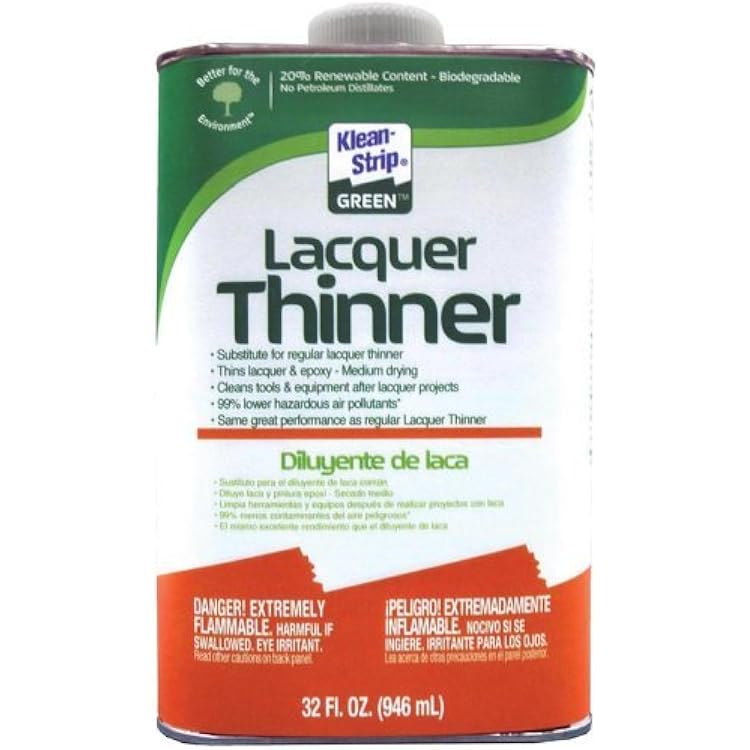 Klean-Strip Green QKGL75009 Lacquer Thinner, 1-Quart