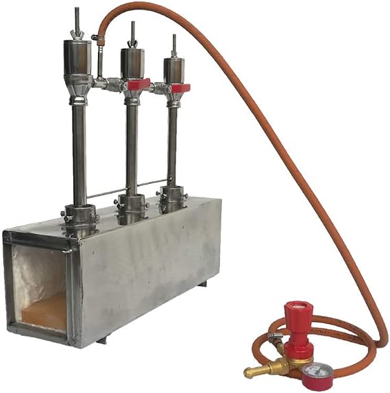 HYTECH Products Triple Burner Blacksmith Forge, Gas Propane Forge for Knife Making, Forging Tools and Equipment, Blacksmithing Stainless Steel Rectangle Shape