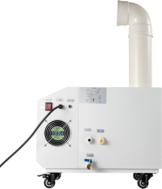 300W Agricultural Ultrasonic Humidifier, Continuous Cool Mist Maker Humidifier 6.6lbs/h Fog Output with 10 Atomizing Discs Adjustable Humidity for Greenhouses, Warehouses, Industrial