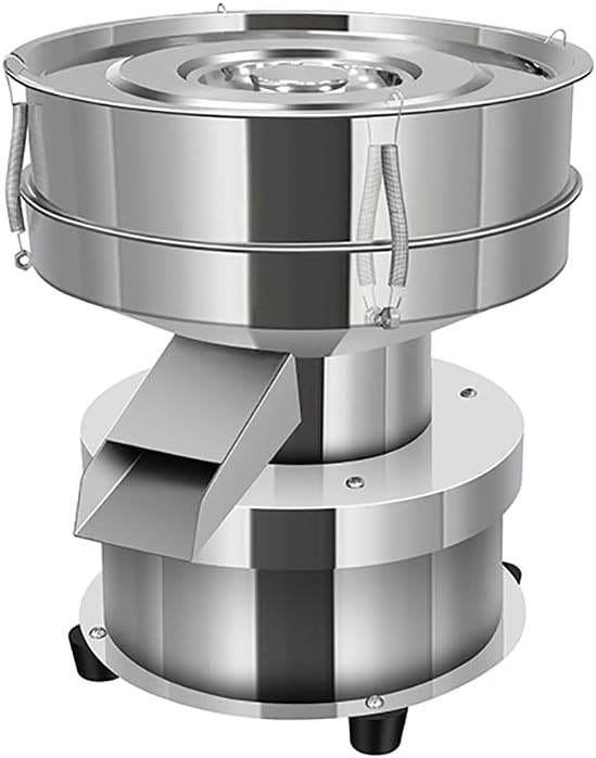 Electric Vibrating Sieving Machine Powder Screening Machine 304 Stainless Steel Lab Sieve Shaker Vibrating Screen 1350N/MIN (10 Mesh)