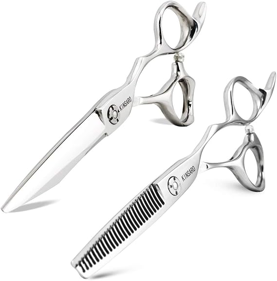 Hair scissors Hair shears 6 Inch and Hair thinning scissors 5.75 Inch 440C Kinsaro