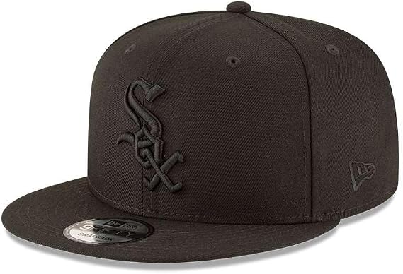New Era Authentic Chicago White Sox 9FIFTY Snapback Black On Black - OSFM